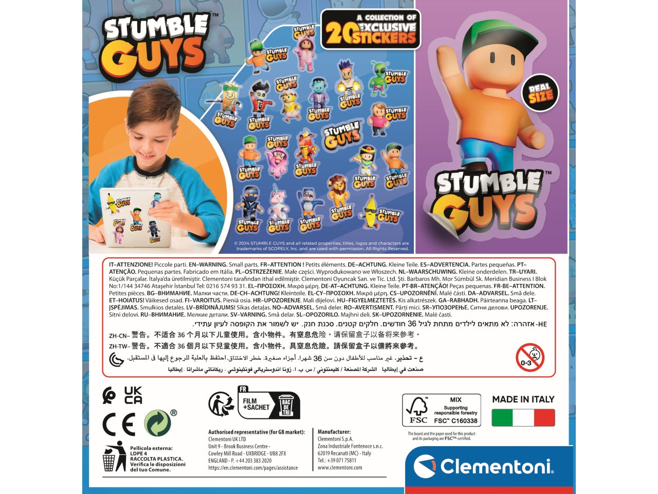 Puzzle Stumble Guys Videogioco 180 Pezzi Bambini 7 Anni, Gaming, Made In Italy, 29324 - Clementoni