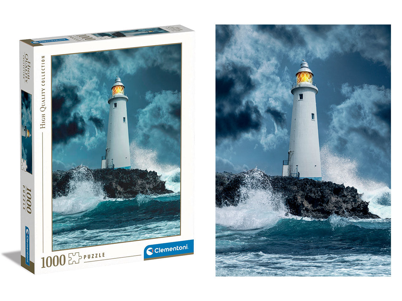 Puzzle da 1000 pezzi hqc lightouse in the storm -2024