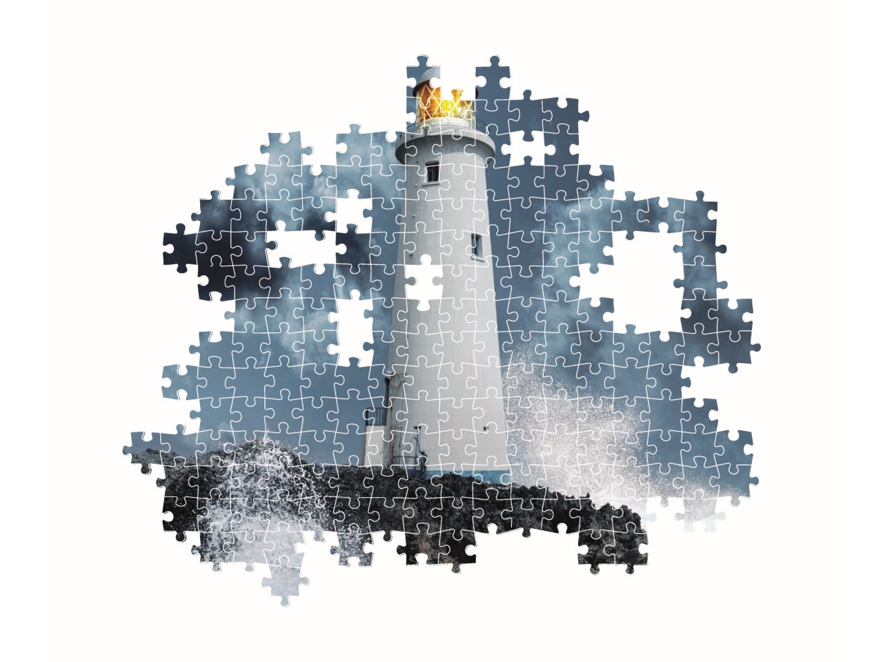 Puzzle da 1000 pezzi hqc lightouse in the storm -2024