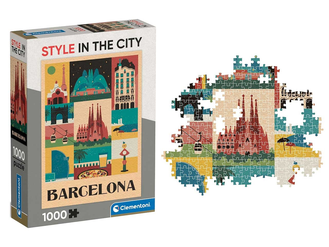 Puzzle 1000 pezzi style in the city barcellona