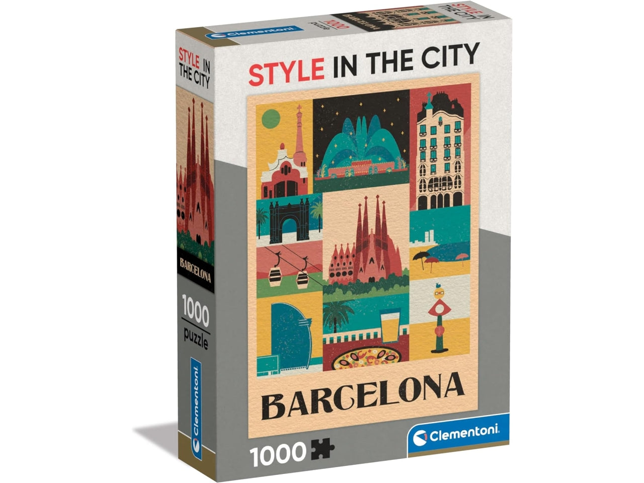 Puzzle 1000 pezzi style in the city barcellona