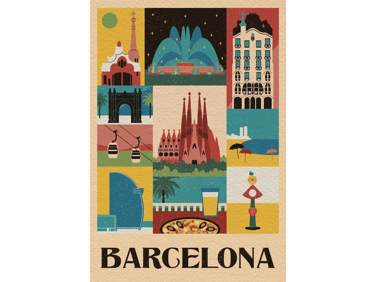 Puzzle 1000 pezzi style in the city barcellona
