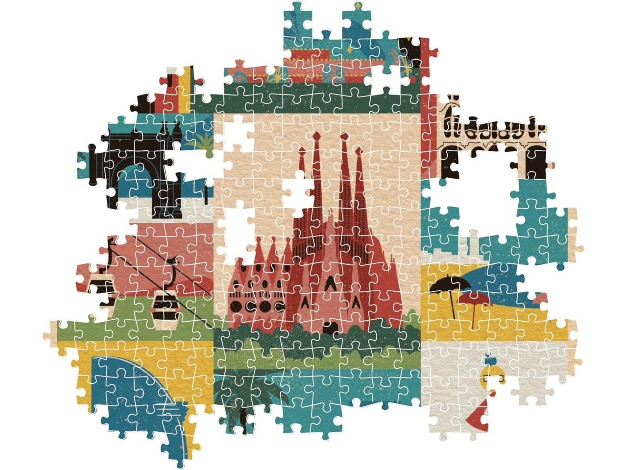 Puzzle 1000 pezzi style in the city barcellona