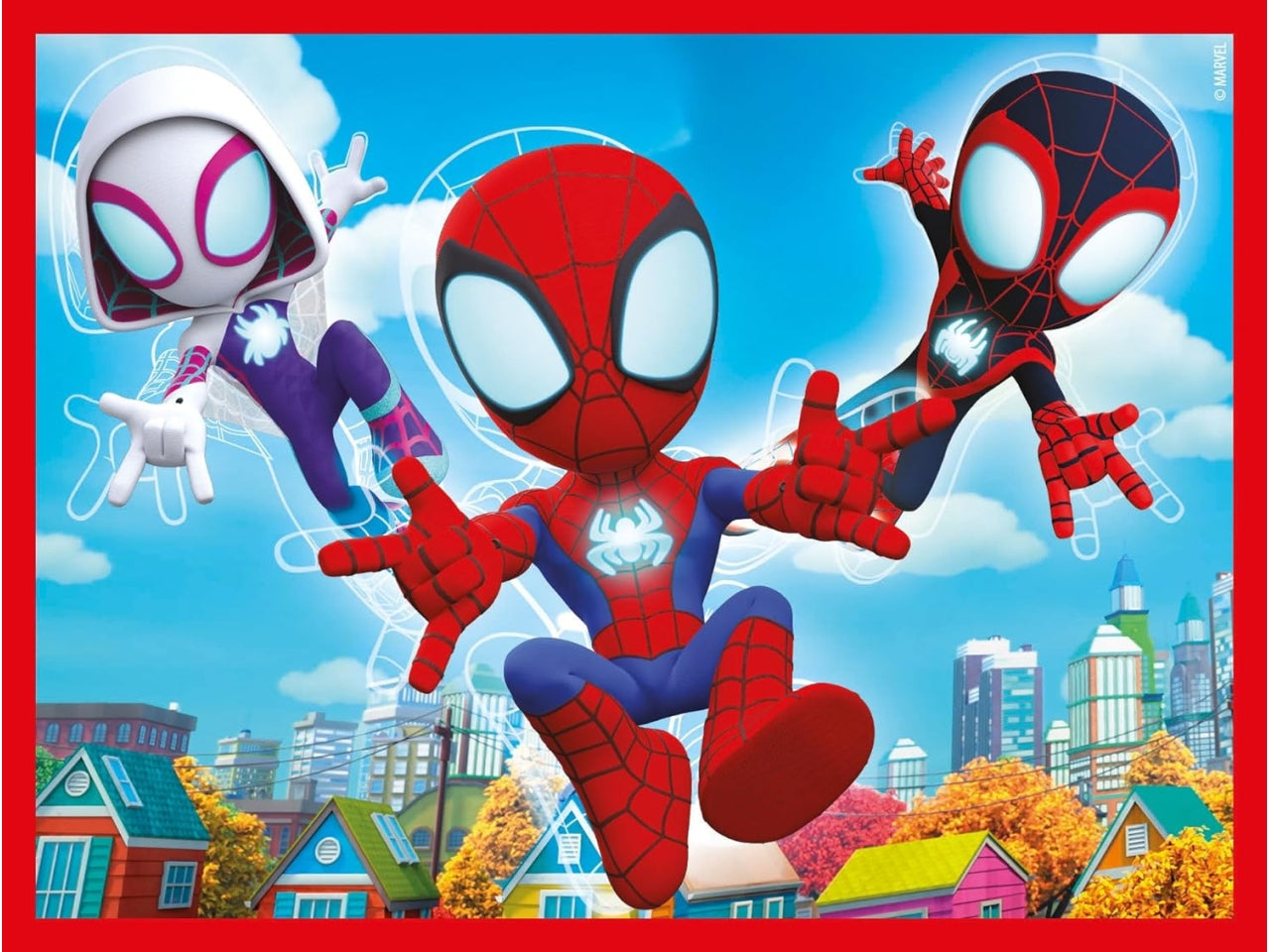 Puzzle 12 cubi Marvel Spidey And His Amazing Friends in cartone, 12x8 cm, 3+ anni, Made in Italy - Clementoni