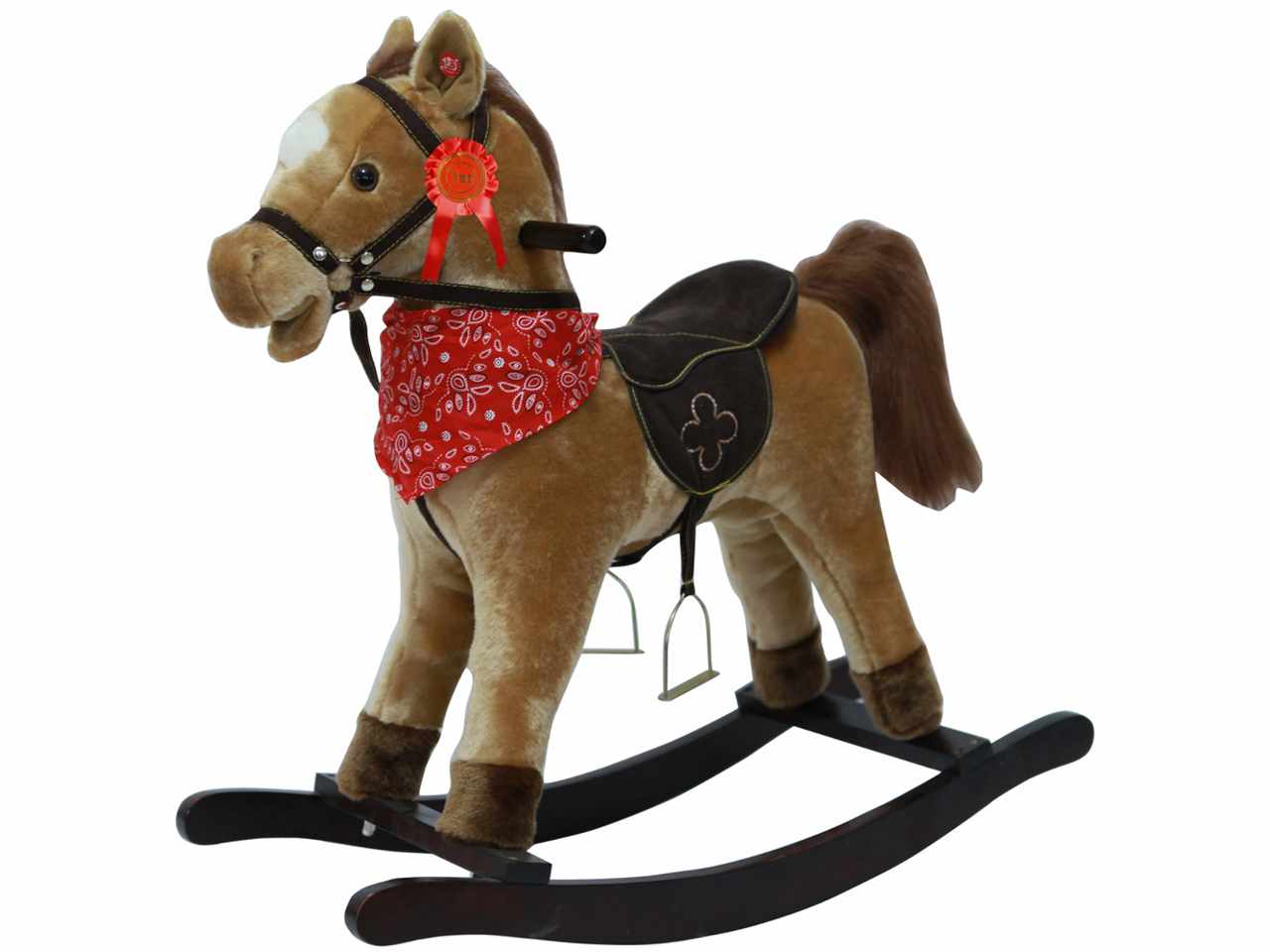 Cavallo a dondolo marrone con suoni