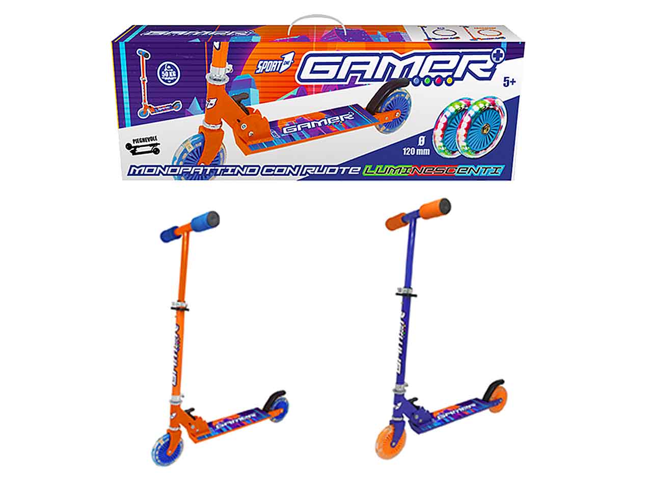Scooter gamer ruote 120mm c/luci 707300126