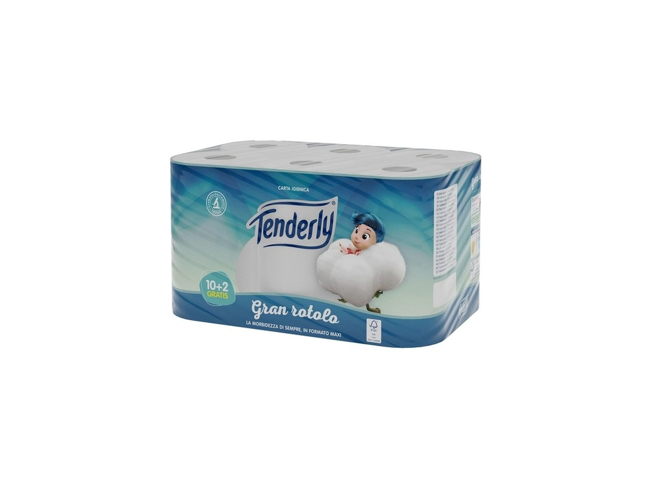 Tenderly carta igienica gran rotolo - la confezione contiene 12 rotoli