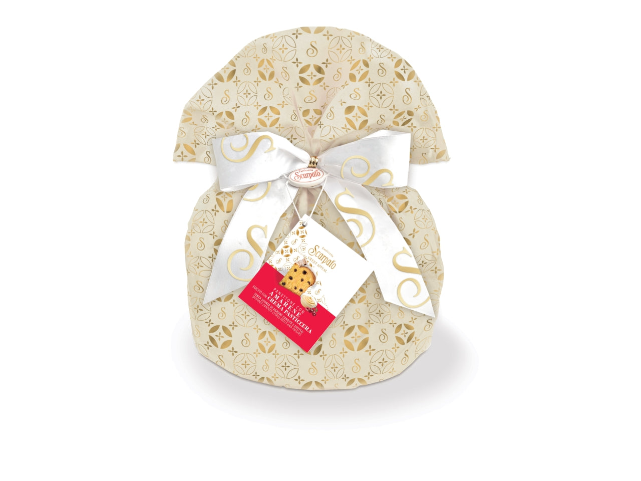 Panettone con amarene e crema pasticciera 1kg