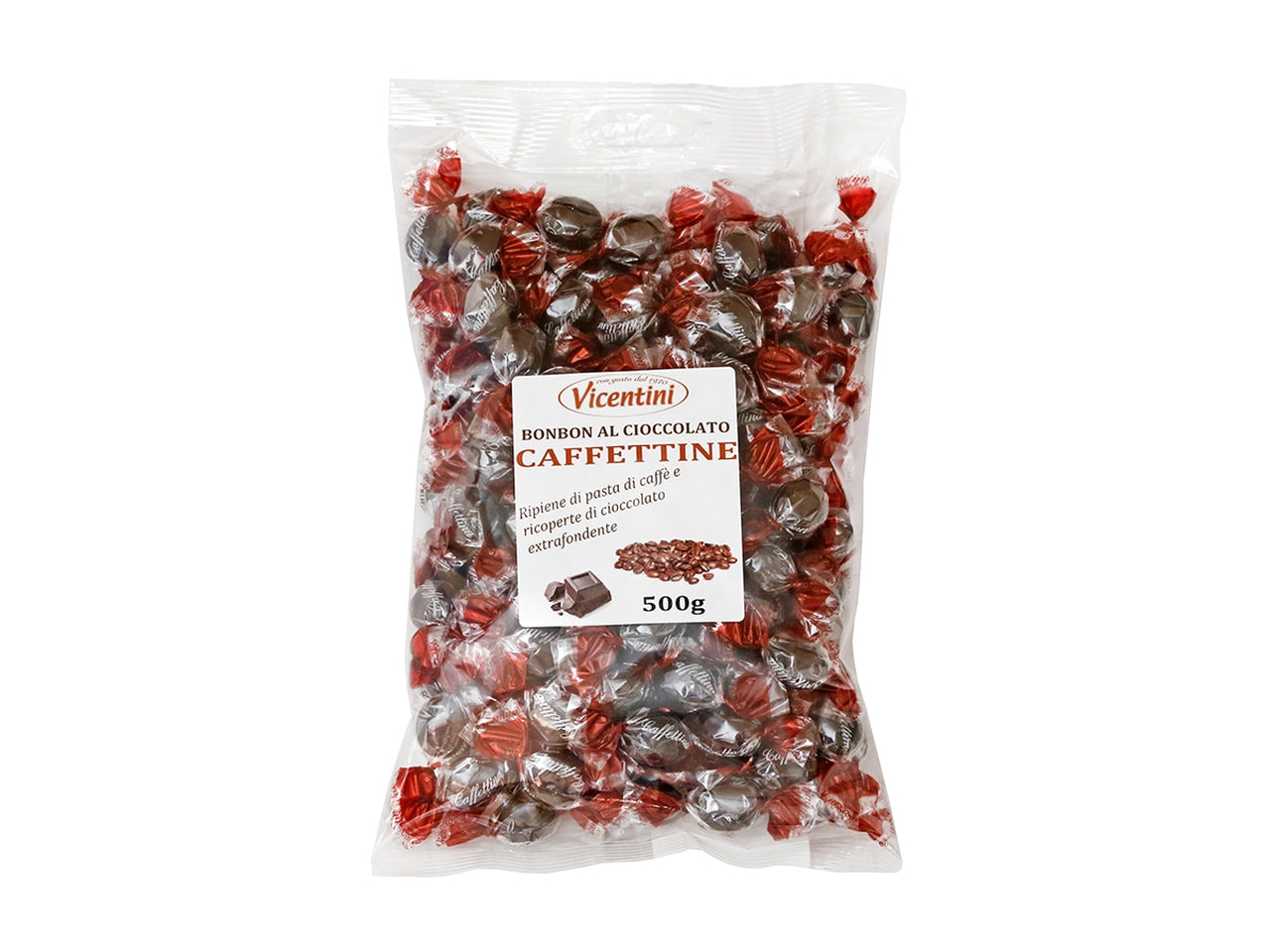 Caffettine bon bon di caffè ricoperti di cioccolato fondente 500gr