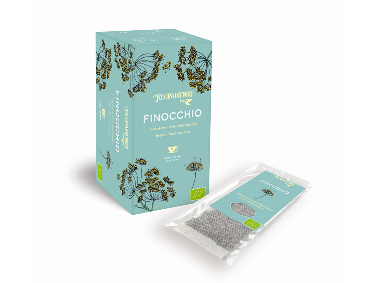 Tisana infuso di semi di finocchio biologico - la confezione comprende 15 astucci da 4gr ciascuno