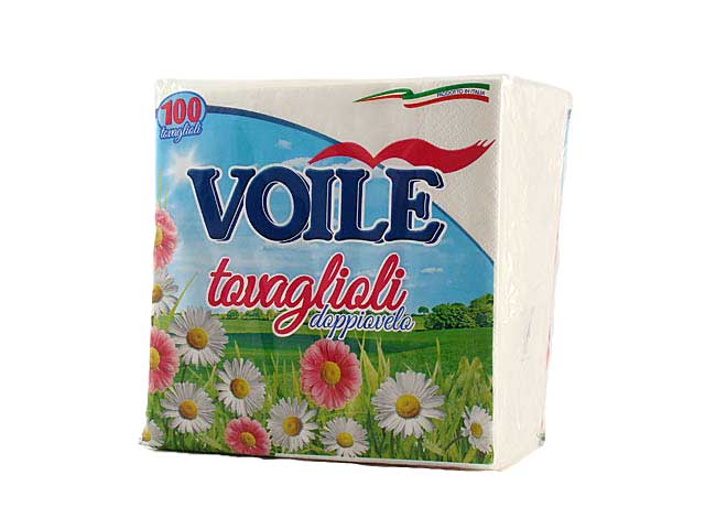 Bianco tovaglioli 33x33 2 veli 100 pezzi