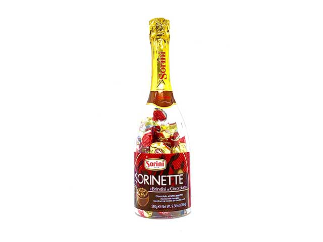 Bottiglia emotion 280gr cioccolato al latte ripieno di creme assortite