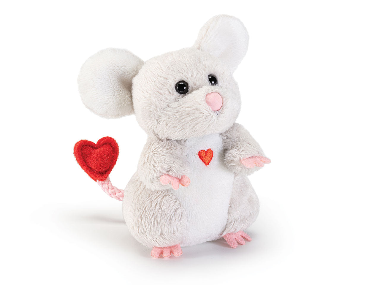 Trudi sweet collection peluche topolino con cuoricino taglia xxs 8x9x7cm