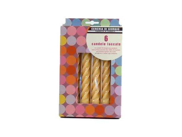 Candela torciglione 6 pezzi lac.avor.3510.02