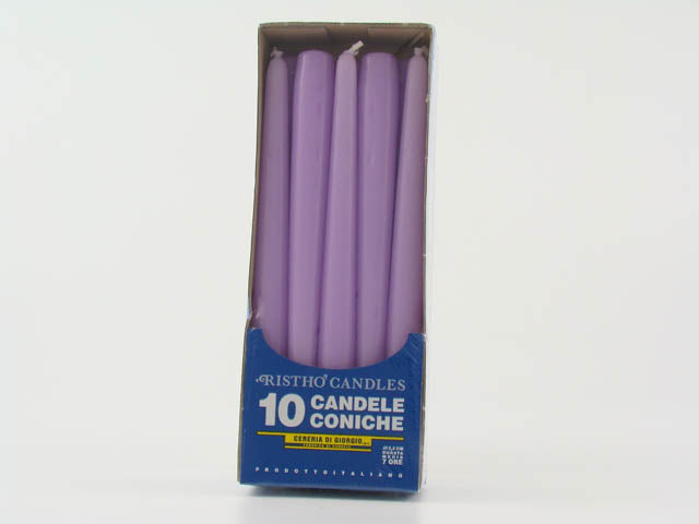 Candela conica 25 10pz viola 56213.71