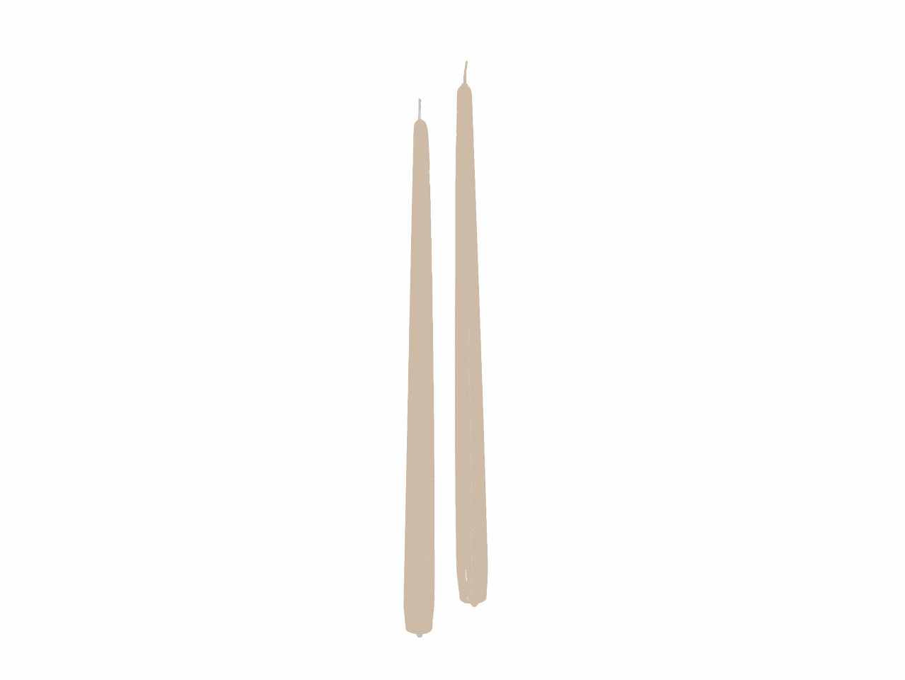 Candela conica 40cm 6 pezzi cipria