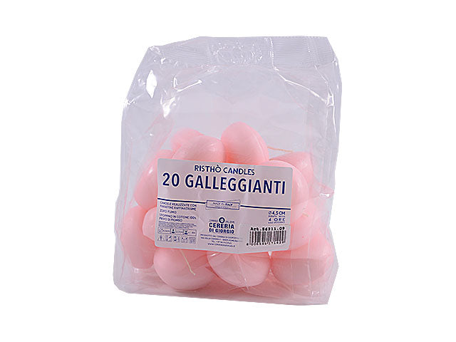 Candela galleggiante 20 pezzi rosa 56211 09