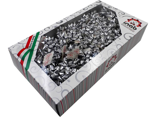 Coccarde 7x35mm 100 pezzi argento 4203