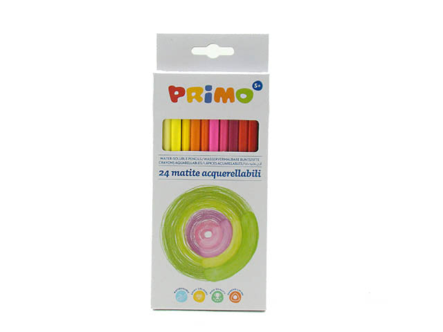 Pastelli acquerellabili acquerellabili esagonali fusto uguale alla mina colori assortiti Primo