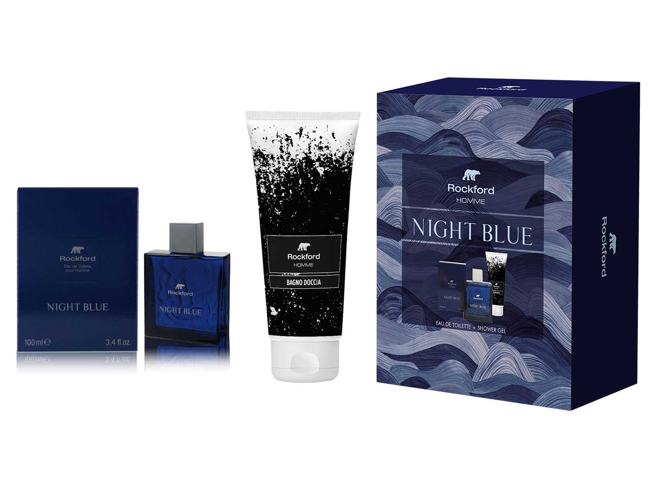 Set regalo rockford nightblue eau de toilette 100ml + shower gel 200ml