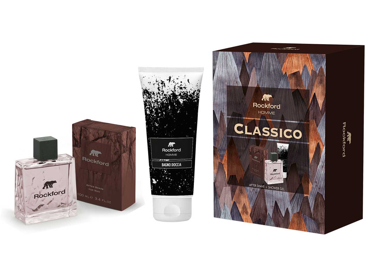 Set regalo rockfod classico dopobarba 100ml + shower gel 200ml
