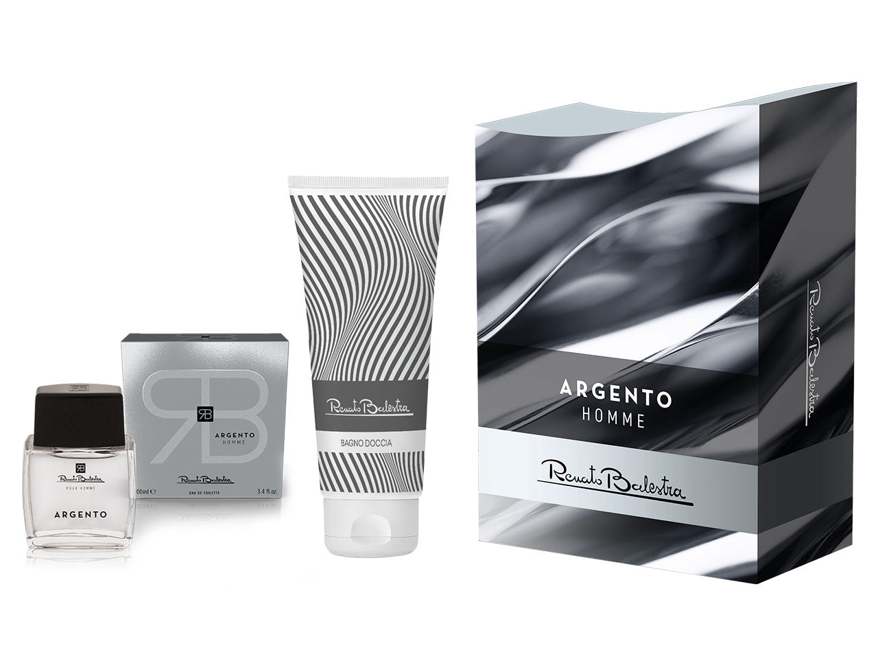 Set regalo renato balestra argento pour homme eau de toilette 100ml + shower gel 200ml
