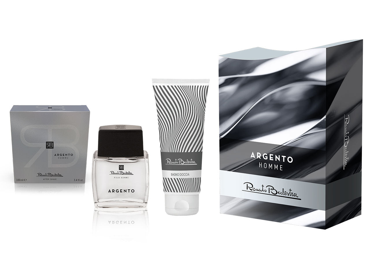 Set regalo renato balestra argento pour homme dopobarba 100ml + shower gel 200ml