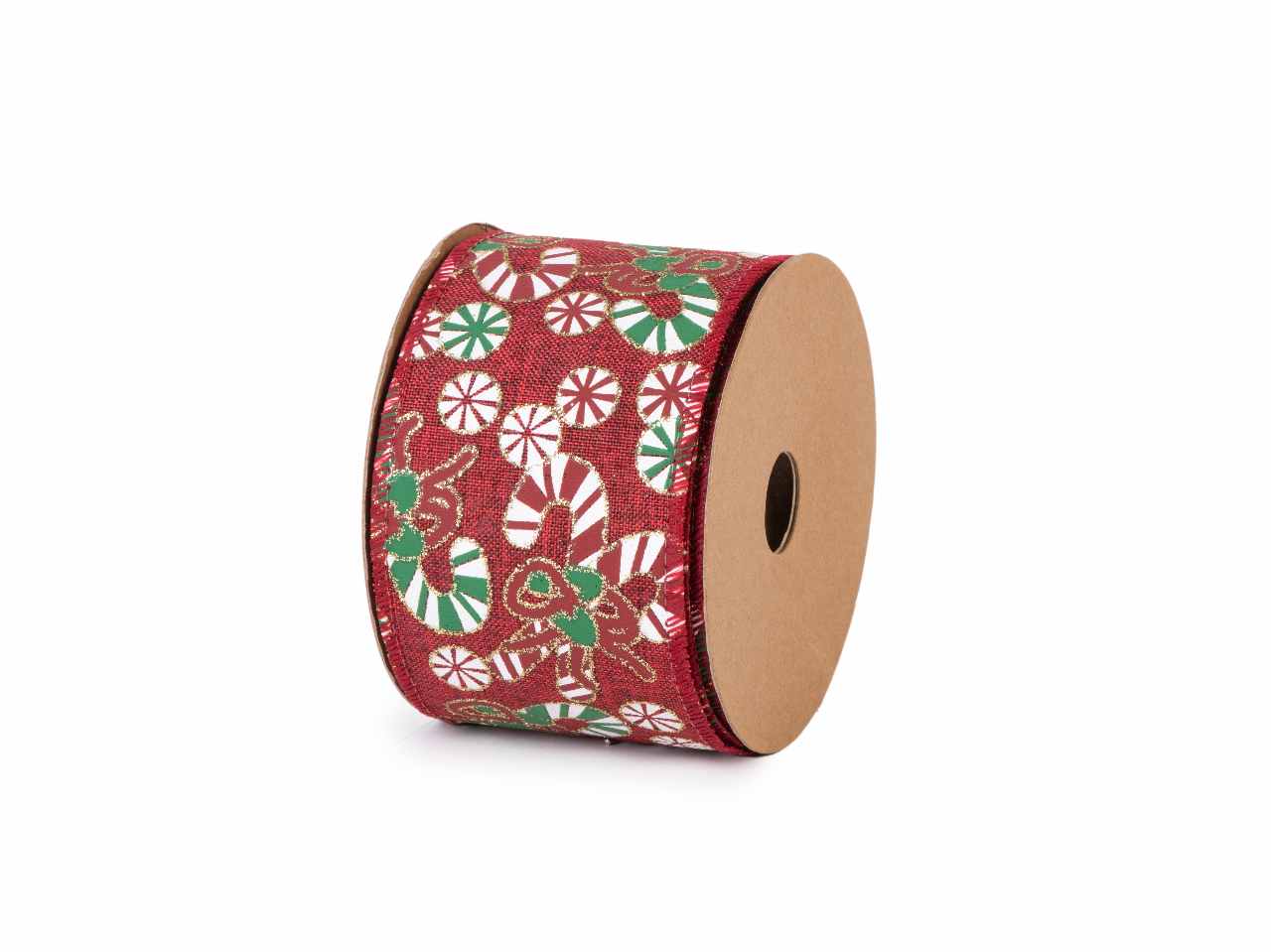 Nastro candy natalizio 63mmx10mt rosso