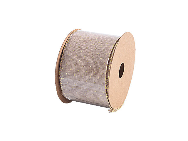 Nastro otello 3813 60mmx10mt naturale con bordo oro