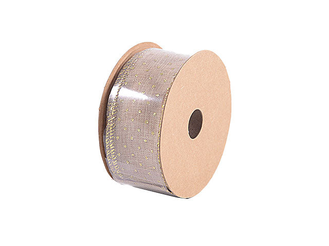 Nastro otello 38mmx10mt naturale con bordo oro