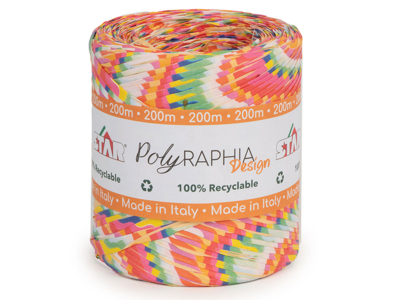 Raphia 15mmx200m decoro waves