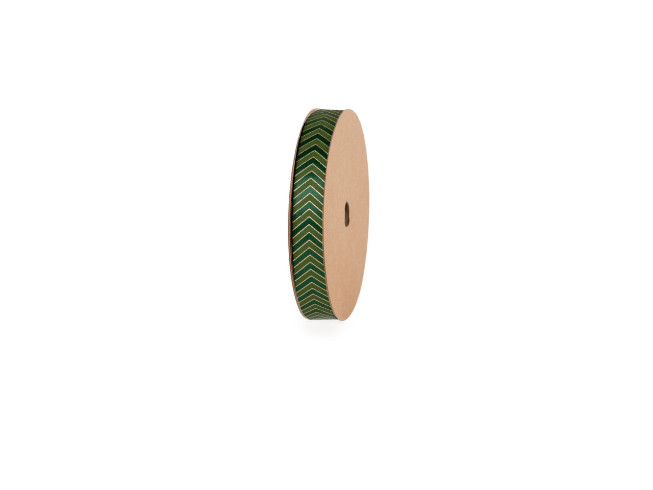 Nastro regalo verde e dorato spigato stampato 1,5cmx20mt - Star