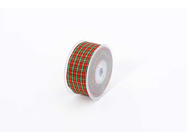 Nastro apple pie 25mmx20mt verde/ rosso