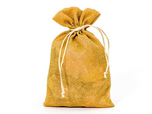 Sacchetto glitter 20x33.5cm oro 18566