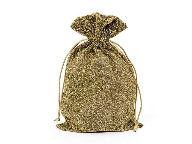 Sacchetto glitter 20x33.5cm verde 18566