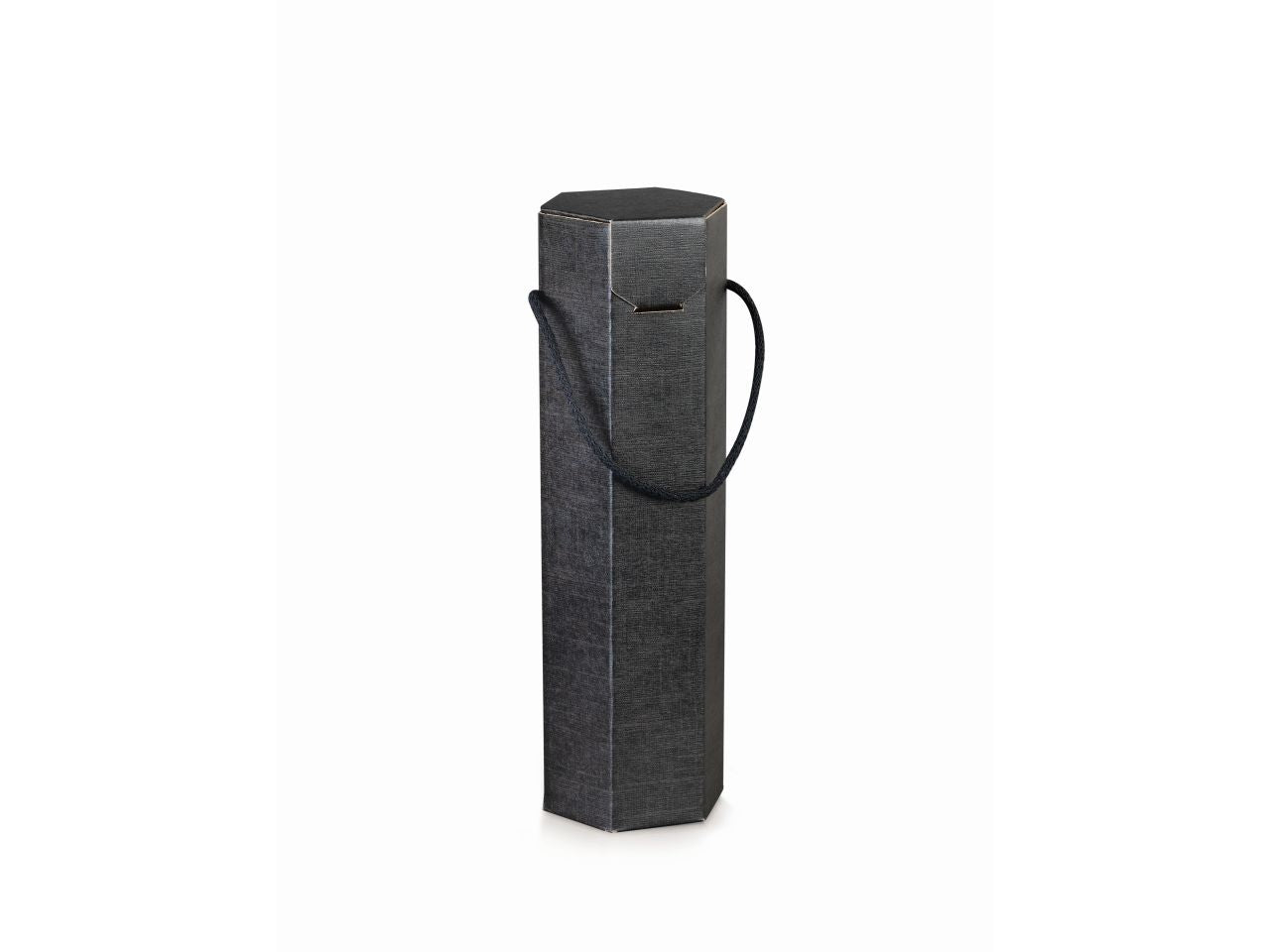 Scatola esagonale colore 95x95x355mm colore seta nero