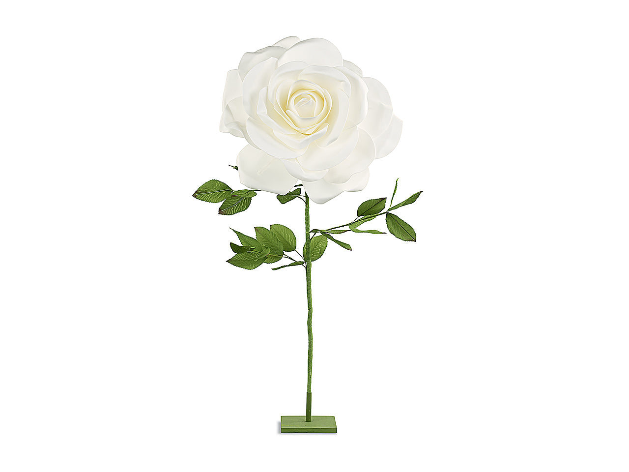 Rosa bianca con stelo 29019m