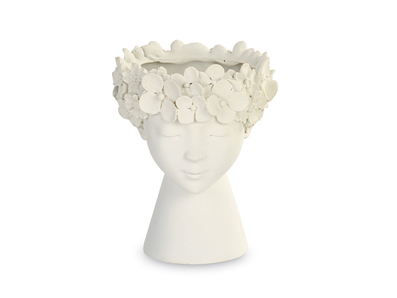 Vaso viso donna bianco d.7,5xh.9,5cm