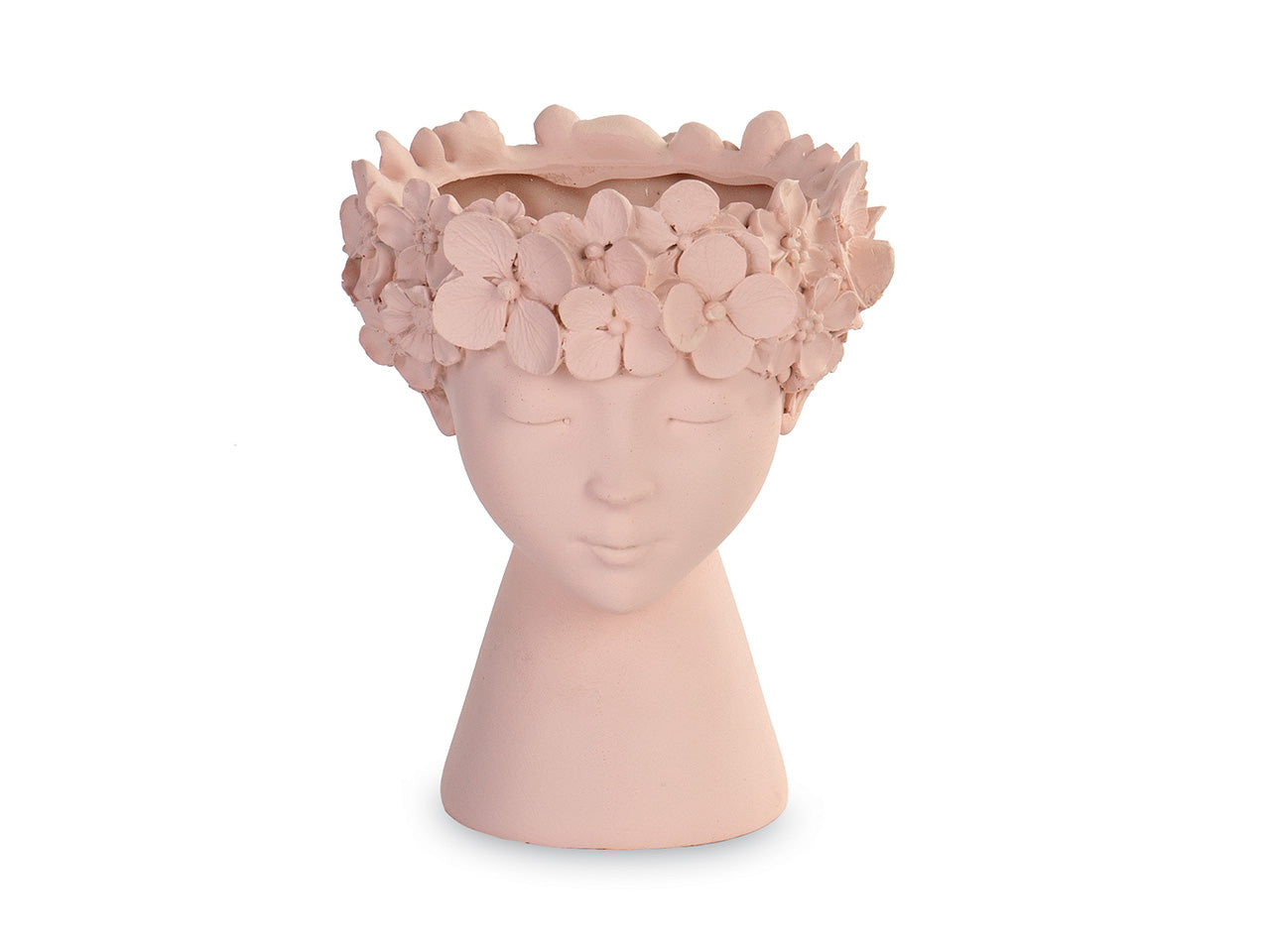 Vaso viso donna rosa d.7,5xh.9,5cm