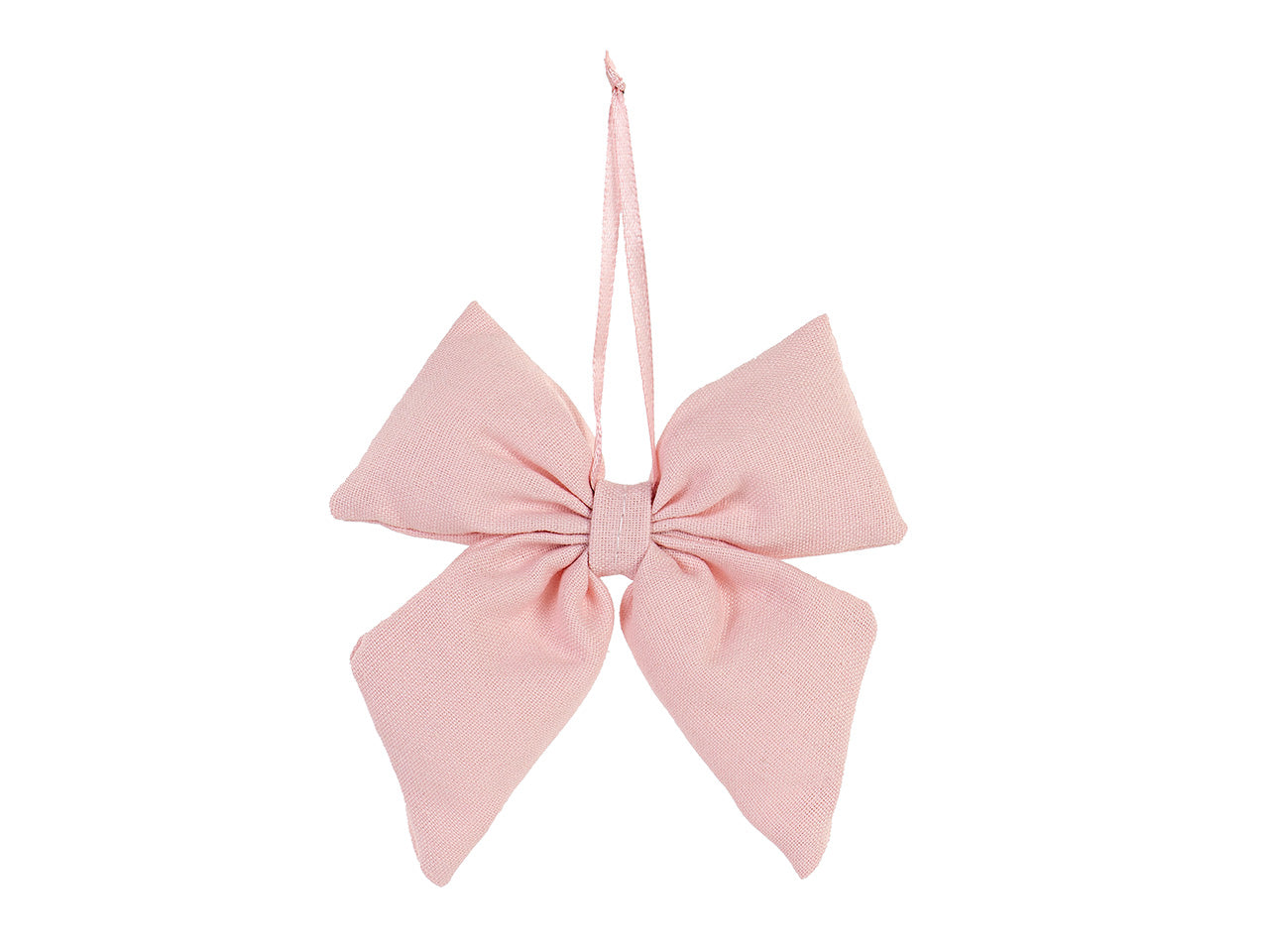 Fiocco rosa 10x10cm in cotone da appendere