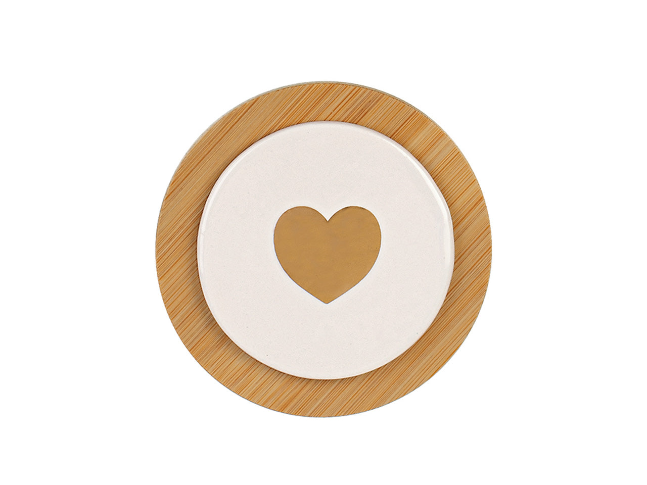 Candela in barattolo bianco 6x6cm con cuore