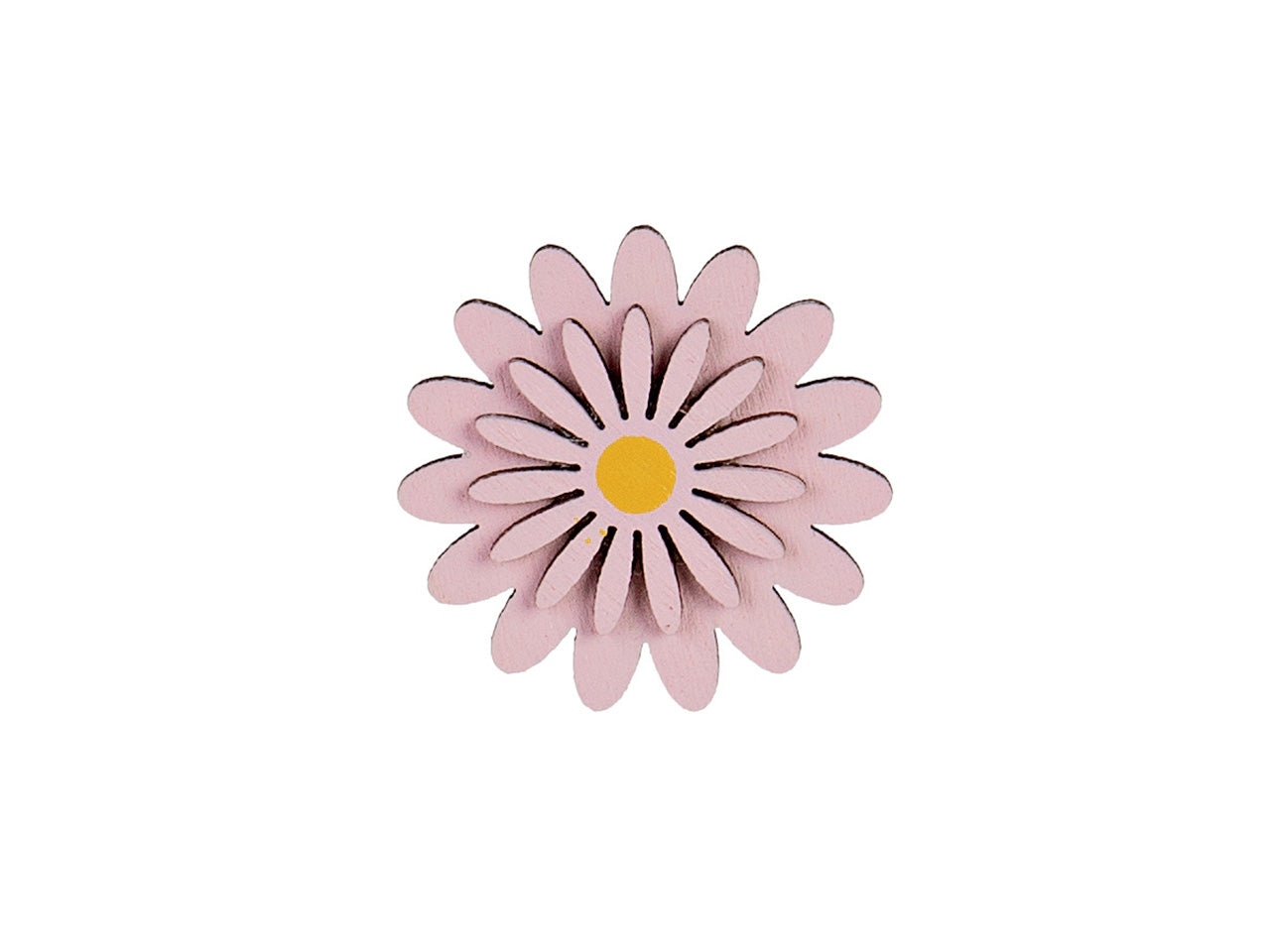 Fiorellini rosa con adesivo diametro 3,2cm set 12 pezzi