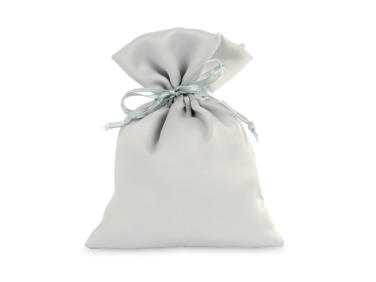 Sacchetto in raso color argento 10x14cm