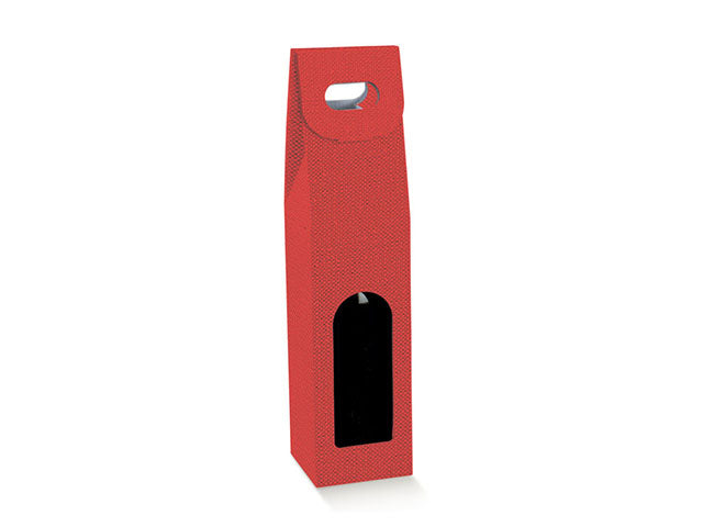 Porta bottiglia 1 posto cm90x90x385 linea lino rosso