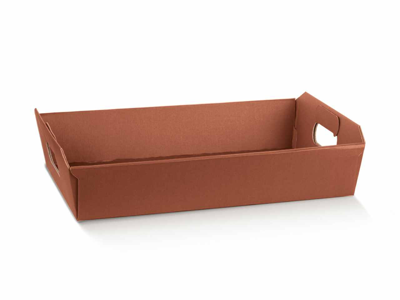 Cesto incollato 400x300x120 linea seta corten
