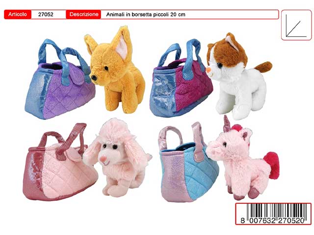 Peluche animale in borsetta 27052