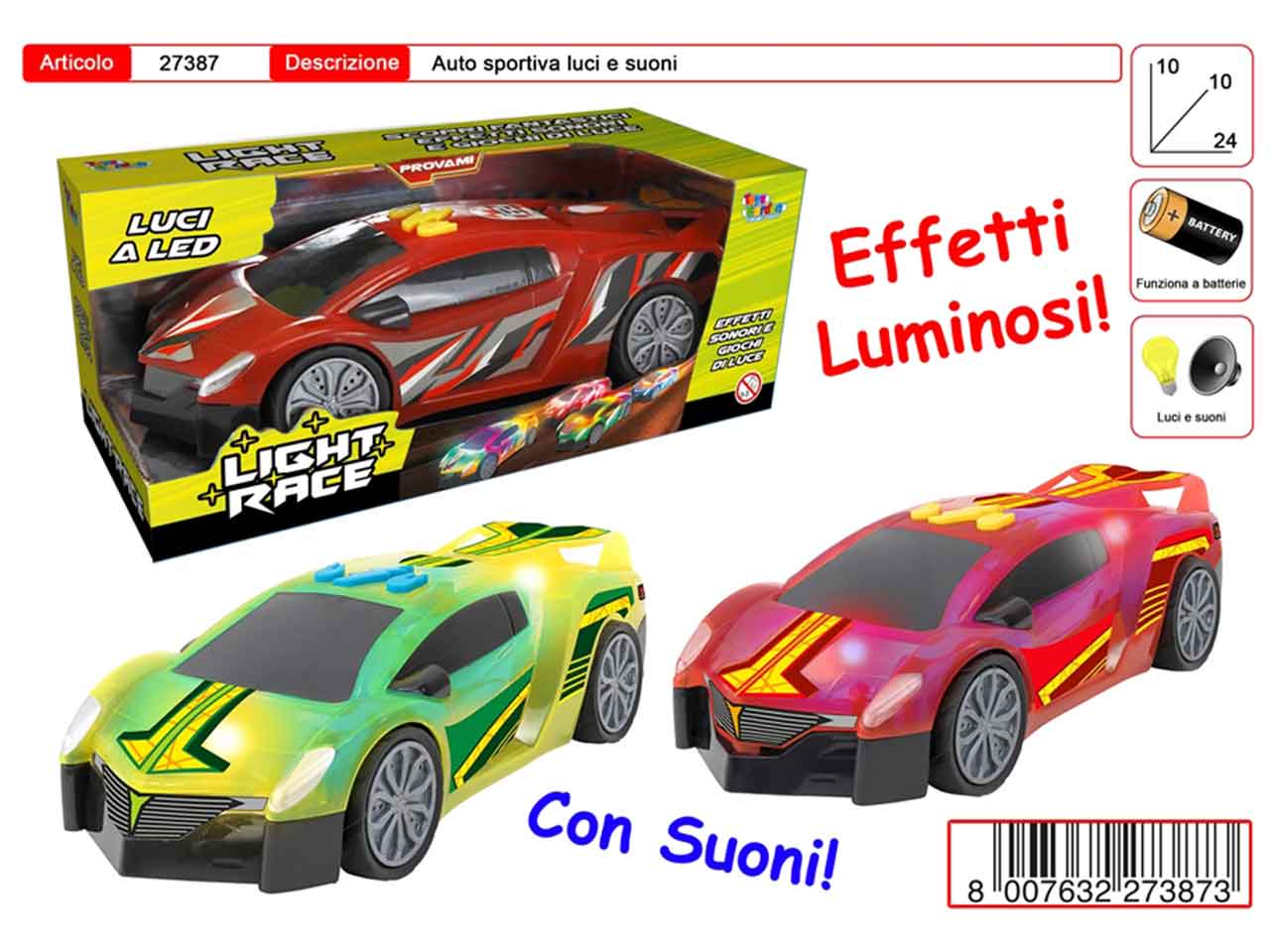 Auto futuristica con luci e suoni 27387