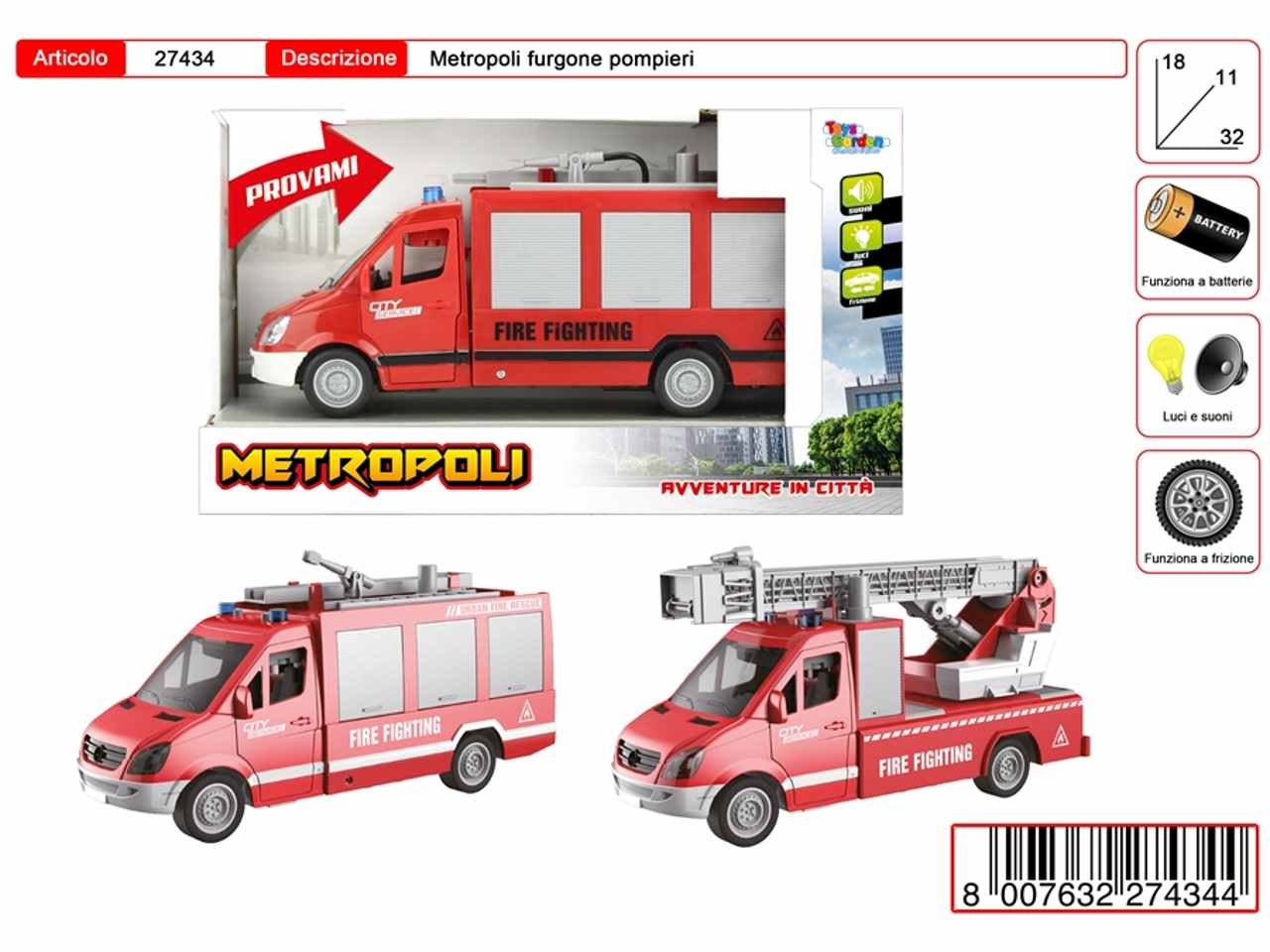 Metropoli furgone pompieri 27434