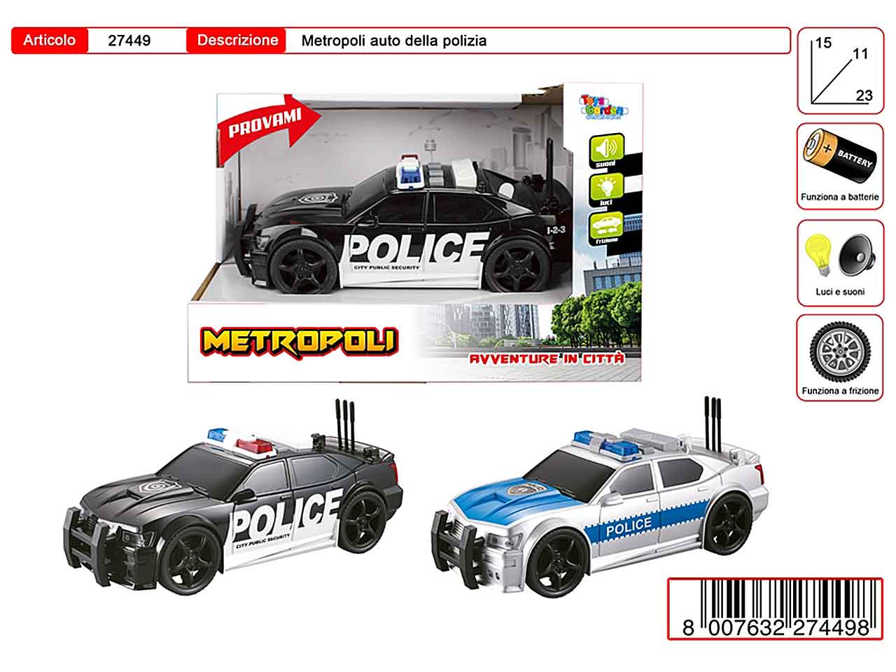 Metropoli auto police 1:20 27449