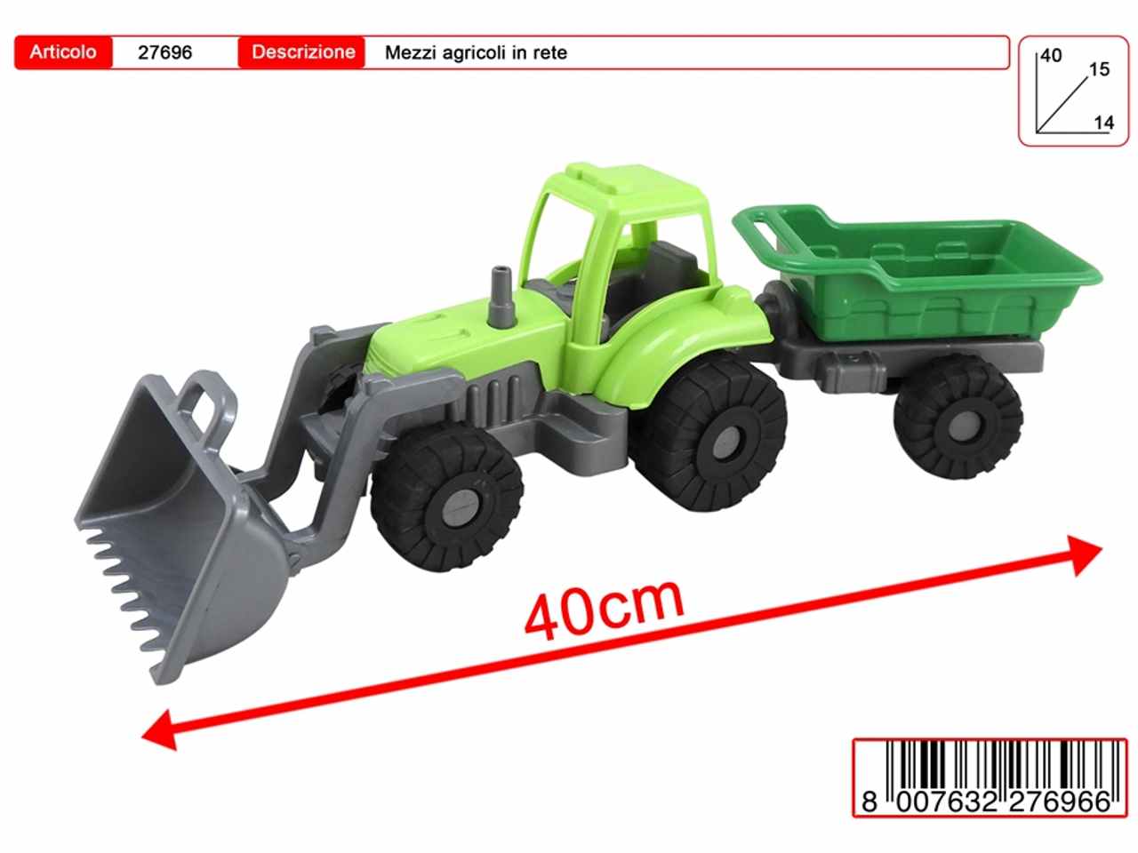 Trattore con rimorchio 27696